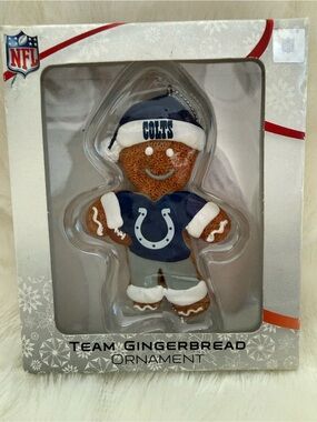 Indianapolis Colts team Gingerbread Man ornament Forever Collectibles 2011
